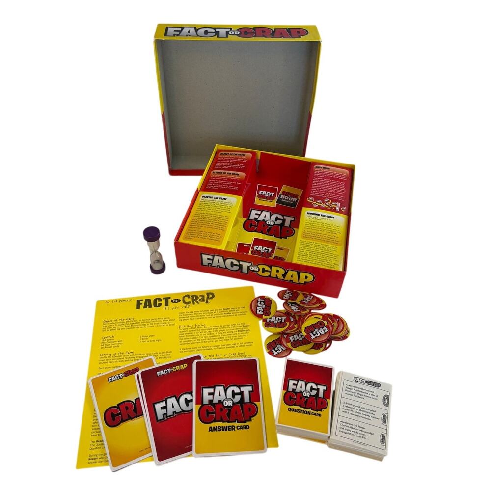 Fact or‎ Crap Trivia Board Game University Games Party Family Adult Game